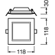 LEDVANCE downlight SLIM.SQ 6W 420lm/830 IP20 30Y ;118x118mm bílá˙