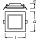 LEDVANCE downlight SLIM.SQ 6W 420lm/830 IP20 30Y ;118x118mm bílá˙