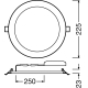 LEDVANCE downlight SLIM VALUE 22W 1850lm/830 IP20 30Y ;prům.225mm bílá˙