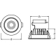 LEDVANCE downlight SPOT.ADJUST 6.5W 550lm/830/36° IP20 50Y ;pr.80mm bi˙
