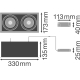 LEDVANCE downlight SPOT.MULTI 60W 5400lm/830/38° IP20 50Y ;330x173mm b˙