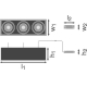 LEDVANCE downlight SPOT.MULTI 90W 8100lm/840/38° IP20 50Y ;487x173mm b˙