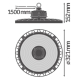 LEDVANCE highbay HIGHB.PFM 147W 22000lm/840/110° IP65 80Y ;pr.321mm˙