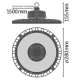 LEDVANCE highbay HIGHB.PFM 87W 13000lm/865/110° IP65 80Y ;pr.280mm˙