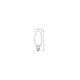 LEDVANCE LED Classic B 25 Filament Non-Dim EEA 1.2W 827 Frosted E14