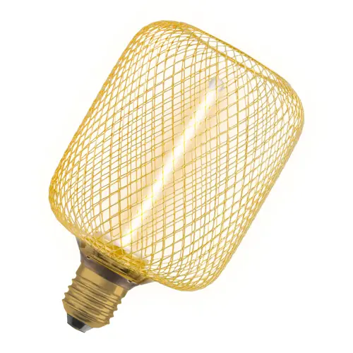 LEDVANCE LED globe filament DECO.FLATSQ G100 3.5W/16W E27 1800K 150lm Dim;zlatá