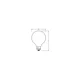 LEDVANCE LED globe filament G120 7.2W/100W E14 2700K 1521lm NonDim 50Y opál