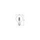LEDVANCE LED globe filament SUP UE G95 3.8W/60W E27 2700K 806lm NonDim 50Y čirá