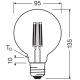 LEDVANCE LED globe filament SUP UE G95 3.8W/60W E27 4000K 806lm NonDim 50Y čirá