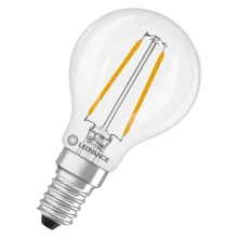 LEDVANCE LED kapka filament PFM P45 1.8W/25W E14 2700K 250lm NonDim 15Y čirá