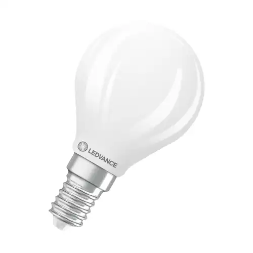 LEDVANCE LED kapka filament PFM P45 3.4W/40W E14 2700K 470lm Dim 15Y opál