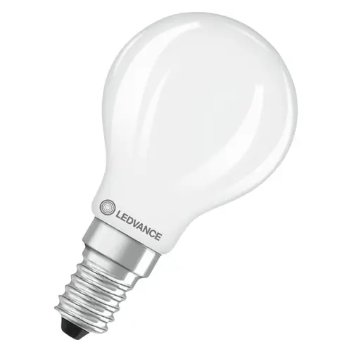 LEDVANCE LED kapka filament SUP UE P45 2.5W/40W E14 2700K 470lm Dim 50Y opál