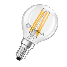 LEDVANCE LED kapka filament VAL P45 4W/40W E14 2700K 470lm NonDim 10Y čirá