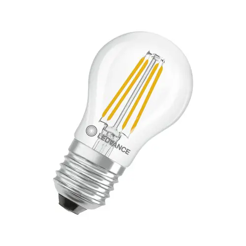 LEDVANCE LED kapka filament VAL P45 4W/40W E27 2700K 470lm NonDim 10Y čirá