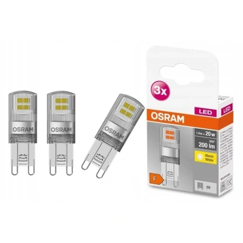 LEDVANCE LED kapsle 1.9W/20W G9 2700K 200lm NonDim 10Y čirá 3-pack