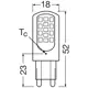 LEDVANCE LED kapsle 4W/40W G9 2700K 470lm Dim 25Y čirá