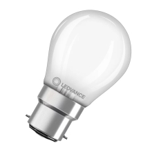 LEDVANCE LED luster filament PFM P45 4.8W/40W B22d 2700K 470lm Dim 15Y opál