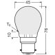LEDVANCE LED luster filament PFM P45 4.8W/40W B22d 2700K 470lm Dim 15Y opál