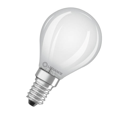 LEDVANCE LED luster filament SUP COMF P45 3.4W/40W E14 4000K 470lm Dim 15Y opál