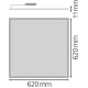 LEDVANCE LED panel BIOLUX.HCL 40W 4600lm/927-965 IP20 70Y 62x62 ;bílá DALI˙