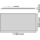 LEDVANCE LED panel PANEL.C 53W 5830lm/840/90° IP44 70Y 120x60; DALI UGR19˙