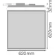 LEDVANCE LED panel PANEL.CMFT 33W 4320lm/830/90° IP44 100Y 62x62; UGR19