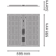 LEDVANCE LED panel PROT.BL 36W 5040lm/840 IP54 100Y 60x60 DALI UGR˙