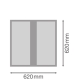 LEDVANCE LED panel PROT.BL 36W 5040lm/840 IP54 100Y 62x62 UGR˙