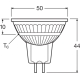 LEDVANCE LED reflektor PFM MR16 8W/50W GU5.3 2700K 621lm/36° Dim 25Y sklo
