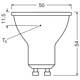 LEDVANCE LED reflektor PFM PAR16 3.7W/50W GU10 3000K 350lm/36° Dim 25Y