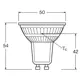 LEDVANCE LED reflektor VALUE PAR16 3.6W/50W GU10 3000K 350lm/36 NonDim 10Y
