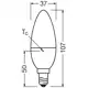 LEDVANCE LED svíčka ACT/REL B35 4.9W/40W E14 2700-4000K 470lm NonDim 15Y opál