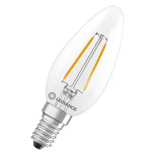 LEDVANCE LED svíčka filament VAL B35 2.5W/25W E14 3000K 250lm NonDim 10Y čirá