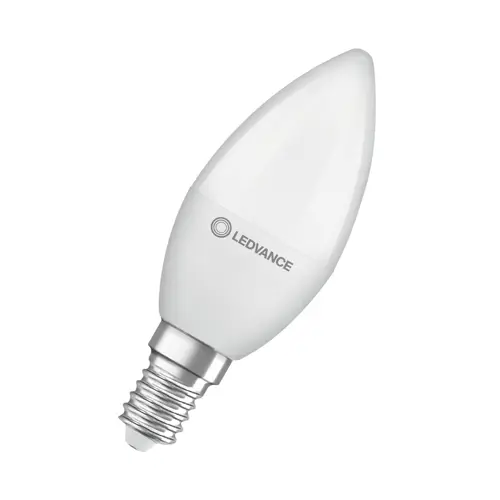 LEDVANCE LED svíčka VAL B37 4.9W/40W E14 2700K 470lm NonDim 10Y opál