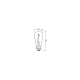 LEDVANCE LED žárovka filament 1906 ST64 3.4W/10W E27 1800K 100lm NonDim;kouřová