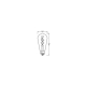 LEDVANCE LED žárovka filament 1906 ST64 4W/16W E27 1800K 150lm NonDim;kouřová