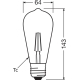 LEDVANCE LED žárovka filament 1906 ST64 4W/35W E27 2400K 410lm NonDim 15Y zlatá