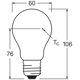 LEDVANCE LED žárovka filament PFM A60 7W/60W E27 2700K 806lm Dim 15Y opál