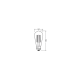 LEDVANCE LED žárovka filament UE ST64 4W/60W E27 3000K 840lm NonDim 50Y