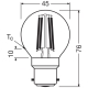 LEDVANCE LEDSCLP40 4W/827 230V FIL B22D FS1 OSRAM