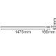 LEDVANCE liniové svítidlo LINEAR.SF 45W 5850lm/830/110° IP44 70Y ; 150cm DALI˙