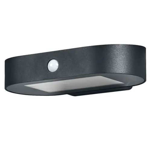 LEDVANCE nástěnné svítidlo LED Endura.S.SolarOvalS 4W 380lm IP44;senz. černá