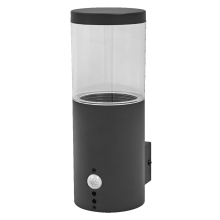 LEDVANCE nástěnné svítidlo, žárovka EnduraC Ebro 1xE27 IP44 ; tm.šedá senz.