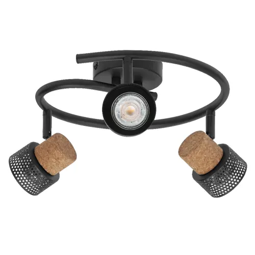 LEDVANCE přisazené svítidlo Decor CorkSp 3xGU10 10.2W 690lm/927 IP20 ; černá
