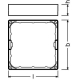 LEDVANCE   rámeček.pro.povrch.montáž pro.downl. SLIM.SQ 155 ;bílá˙