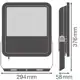 LEDVANCE reflektor 133W/117W 20000lm/865/100° IP66 100Y ; bílá