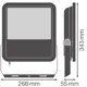 LEDVANCE reflektor (floodlight) 100W/83W 15000lm/865/100° IP66 100Y ; bílá