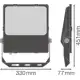 LEDVANCE reflektor (floodlight) 150W 20200lm/840/30° IP66 100Y ; DALI černá