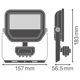 LEDVANCE reflektor (floodlight) 17W/11W 2400lm/840/100° IP66 100Y ;černá senzor