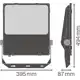 LEDVANCE reflektor (floodlight) 200W 24800lm/830/30° IP66 100Y ; DALI černá